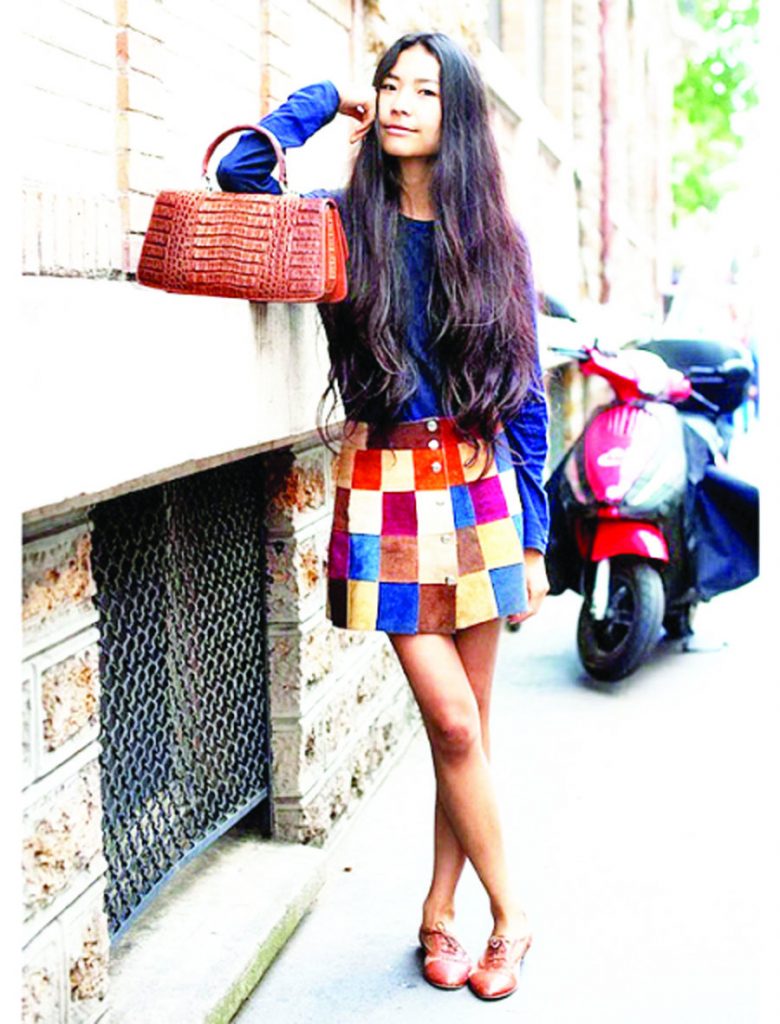 patchwork-suede-skirt