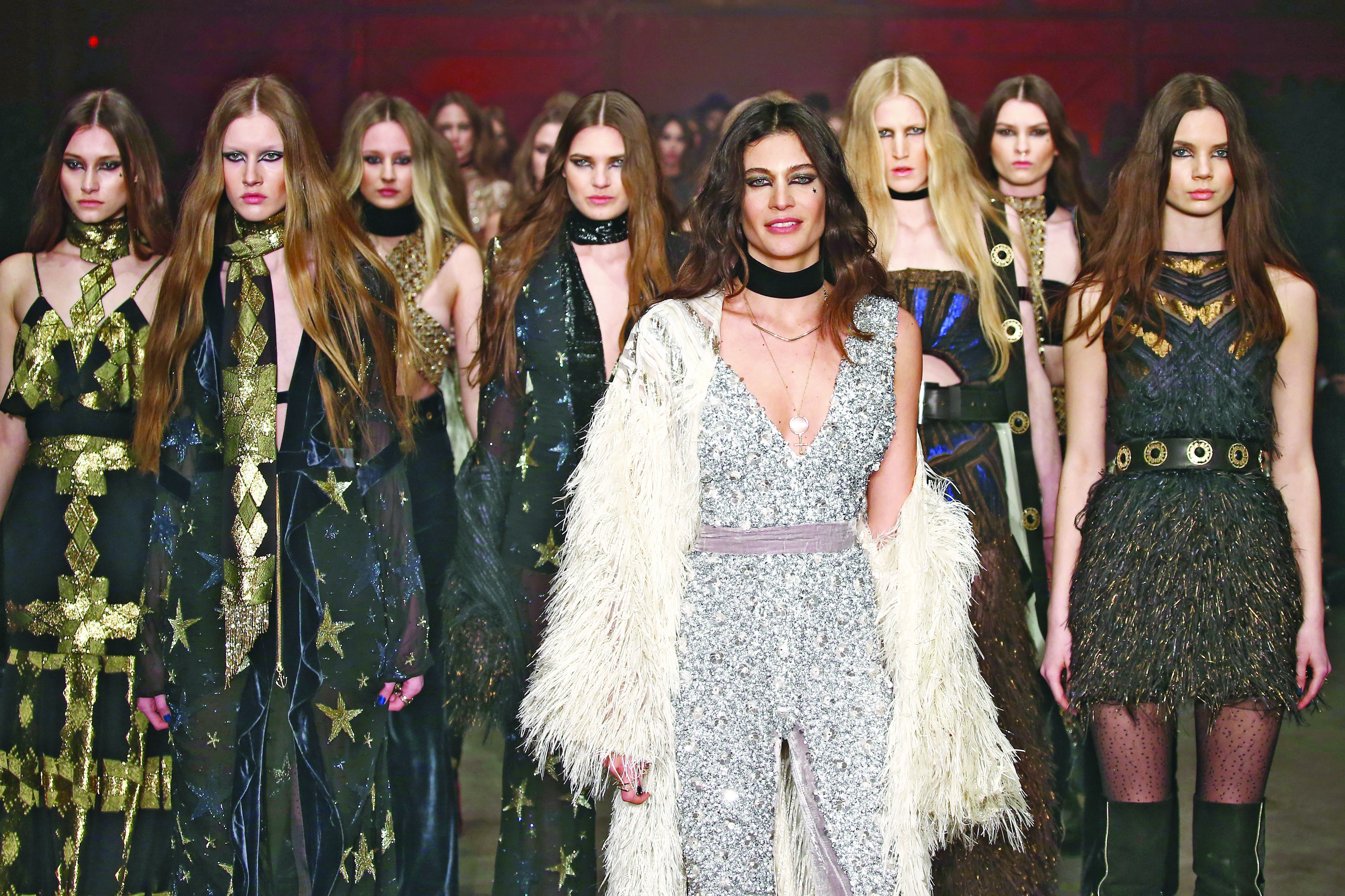 "ISTANBUL, TURKEY - MARCH 18: Models walk the runway at the Raissa & Vanessa Sason show during the Mercedes-Benz Fashion Week Istanbul Autumn/Winter 2016 on March 18, 2016 in Istanbul, Turkey. (Photo by Andreas Rentz/Getty Images for IMG)"