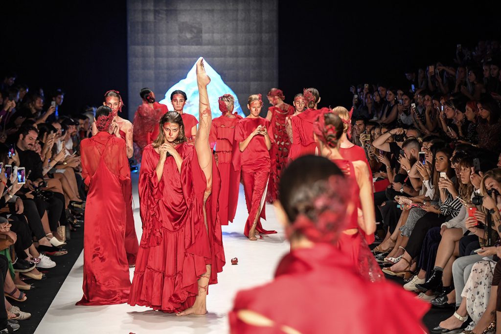 ISTANBUL, TURKEY - SEPTEMBER 14:  Models walk the runway at the Bashaques show presented by Mercedes-Benz during Mercedes-Benz Istanbul Fashion Week September 2017 at Zorlu Center on September 14, 2017 in Istanbul, Turkey.  (Photo by Victor Boyko/Getty Images for IMG)