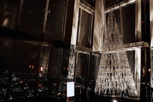 attends the unveiling of 'The Tree of Glass' by Lee Broom with Nude at Aqua Shard on November 14, 2017 in London, England.