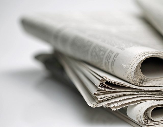 newspaper isolated on white background