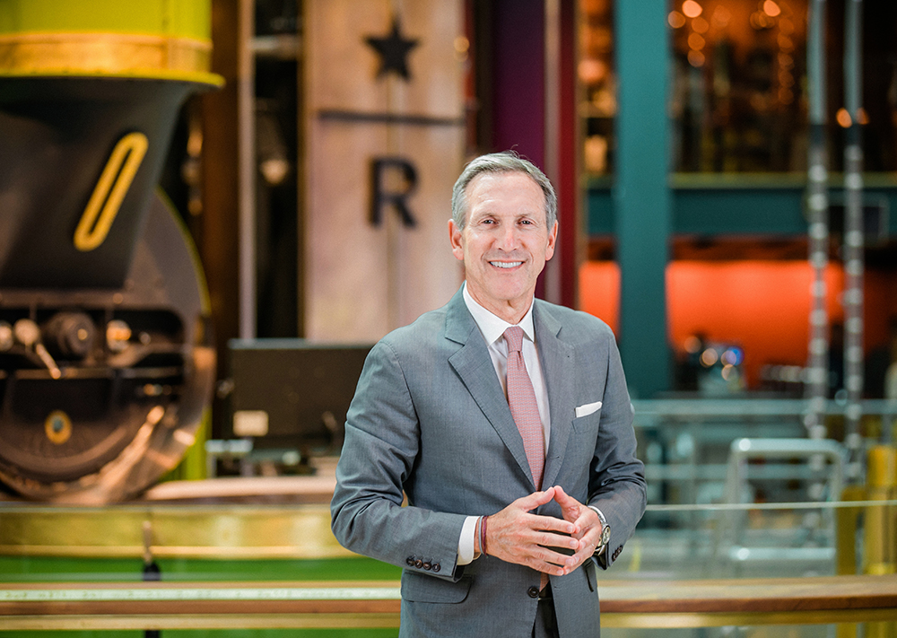 Starbucks chairman emeritus Howard Schultz is shown at the Starbucks Reserve Roastery in Milan, Italy on Tuesday, September 4, 2018. (Joshua Trujillo, Starbucks)
