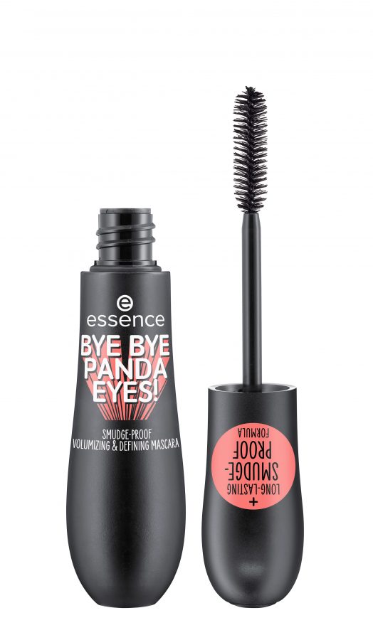 essence bye bye panda eyes! smudge-proof volumizing and defining mascara